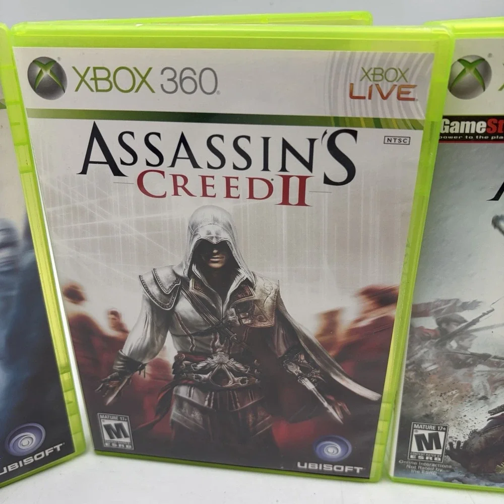 Xbox 360 Assassin's Creed Bundle Lot of 3 Games 1, 2 & 3 Missing Disk 1 #2